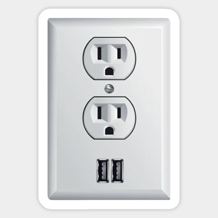 Fake Wall Outlet Sticker (Accurate Size) Sticker